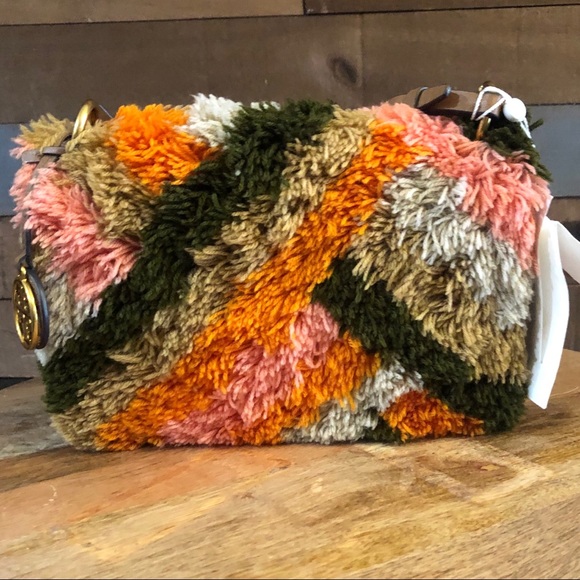 NWT Tory Burch Multicolored Sadie Rug Bag - Picture 9 of 14